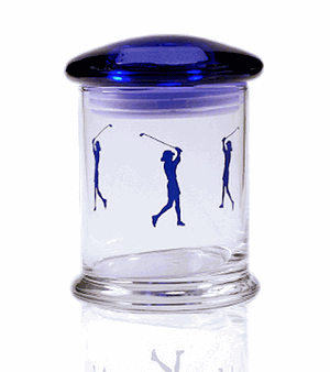 SILHOUETTE SEALED JAR - BLUE