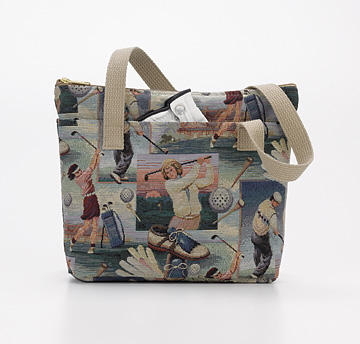 GOLF TAPESTRY BAGS AND PURSES