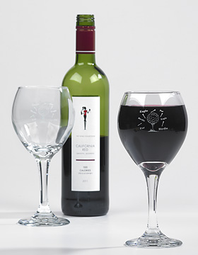 BALL AND TEE WINE GLASSES
