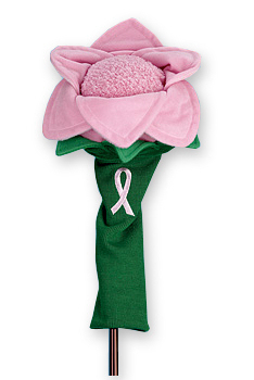 BREAST CANCER FLOWER HEADCOVER