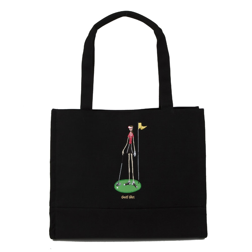 GOLF GIRL SNAP TOTE BLACK