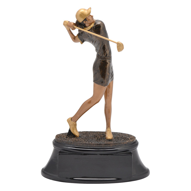 PAINTED FEMALE GOLFER