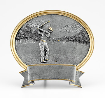 MAN GOLFER-OVAL