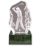 MAN GLASS AWARD W/LITE-UP BASE