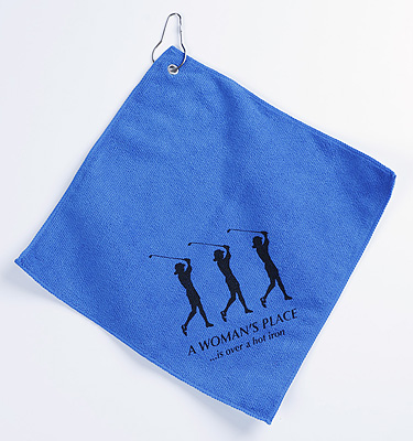 A WOMAN'S PLACE SMALL TOWEL - RED or ROYAL BLUE
