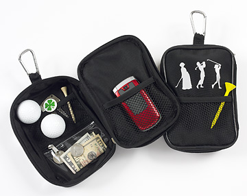 THREE LADY GOLFERS CLIP-ON POUCH