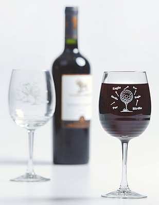 BALL AND TEE WINE GLASSES