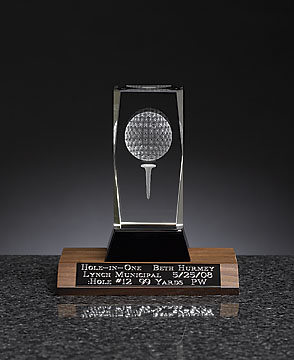 3D Crystal  Ball on Tee Award