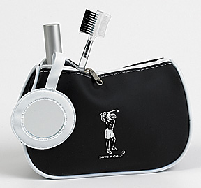 COSMETIC BAG W/LOVE GOLF DESIGN
